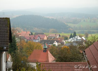View from "Am Schlossberg" / Blick Am Schlossberg Tännesberg, Oberpfalz, Bayern.
